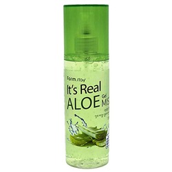 Гель-спрей для лица с экстрактом алоэ It's real aloe gel mist FarmStay 120 мл.