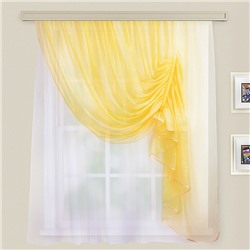 Комплект штор для кухни Дорис 285х160 см св.желтый правая, пэ 100%