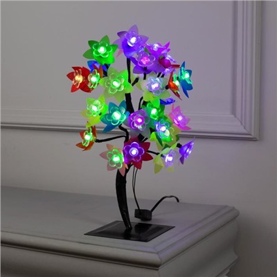 Светодиодный куст «Орхидеи» 30 см, 32 LED, мигание, 220 В, свечение мульти (RG/RB)