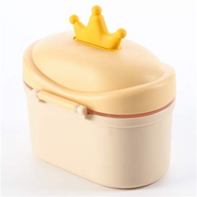 Контейнер для хранения детского питания «Корона», 400 мл., малый, цвет желтый