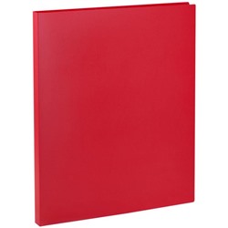 Папка с пластиковым скоросшивателем А4 Calligrata, красная, корешок 14 мм, до 100 листов, 500 мкм