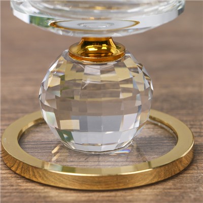Подсвечник стекло на 1 свечу "Прозрачный шар" 12,5х8х8 см