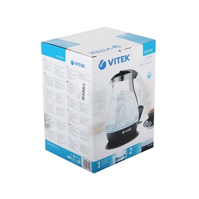 Чайник электрический Vitek VT-1105TR, 2200 Вт, 1.7 л, черный