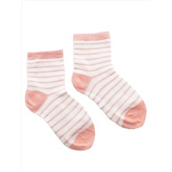 Детские носки 3-5 лет 15-18 см  "Розовый зая" Зебры