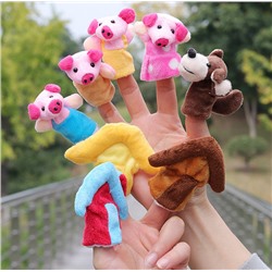 Набор игрушек на пальцы "Поросята" 8шт MR136