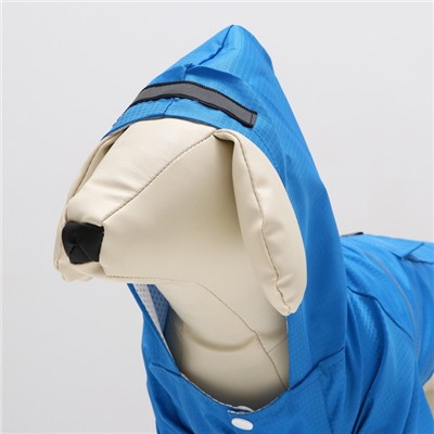 Куртка со светоотражающими полосами, размер M, синяя (ДС 31, ОГ 44, ОШ 36 см)