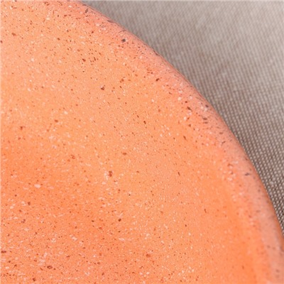 Блинница "Гранит", оранжевая, красная глина, 26.5 см, 1.5 л