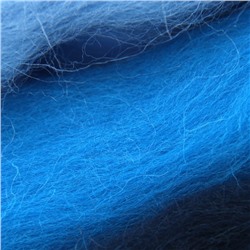 Набор шерсть для валяния 100% полутонкая шерсть 50гр (1316-Голубой микс)