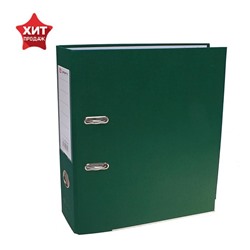 Папка-регистратор А4, 80мм Lamark ПП, металлический уголок, Зеленая