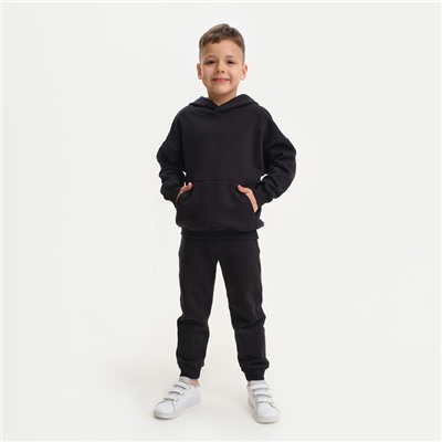 Костюм детский (худи, брюки) KAFTAN "Basic line", размер 28 (86-92), цвет чёрный