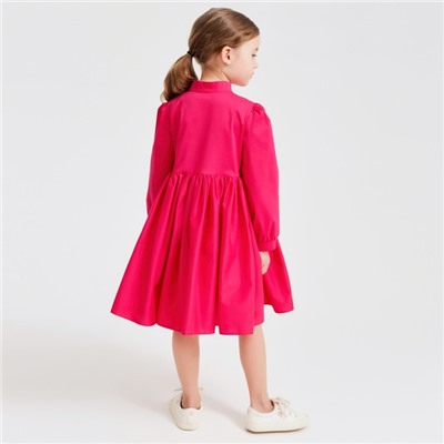 Платье для девочки MINAKU: Cotton collection цвет фуксия, рост 122