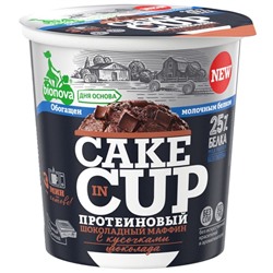 Маффин протеиновый с кусочками шоколада Cake Cup, BIONOVA, 40 гр.