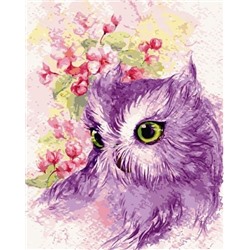 Картина по номерам 40х50 - Фиолетовая сова