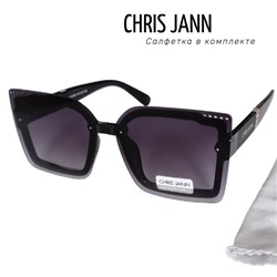 Очки солнцезащитные CHRIS JANN с салфеткой женские чёрные