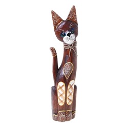 Сувенир "Котик" с бантиком и резными ушками, 50 см