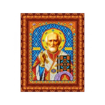 Ткань-схема для вышивания бисером "Святой Николай" А4 (кби 4025/1)