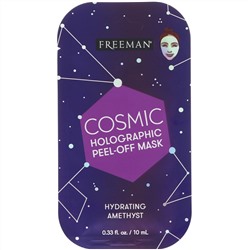 Freeman Beauty, Cosmic, Holographic Peel-Off Mask, Hydrating Amethyst, 0.33 fl oz (10 ml)
