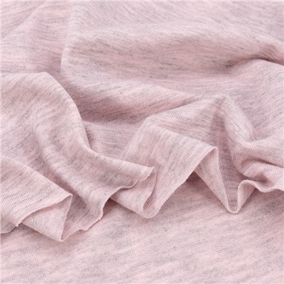 Ткань на отрез кулирка кармеланж М-2007 цвет розовый