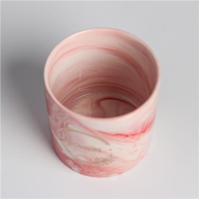 Керамическое кашпо с тиснением «Цветы», 10 х 10 см