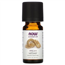 Now Foods, Essential Oils, 100% Pure Vetiver, 1/3 fl oz (10 ml)