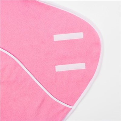 Конверт-одеяло Крошка Я «Белый мишка», розовый, рост 62–68 см