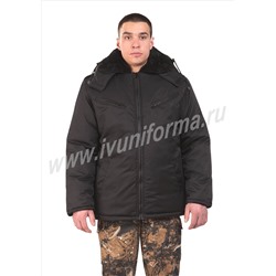 Куртка зимняя мужская "Пилот" (черная) оптом