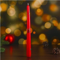 Свеча античная "Новогодняя" с деколью, бордовая, 2,45×23,7см