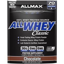 ALLMAX Nutrition, AllWhey Classic, 100% сывороточный протеин, шоколад, 43 г