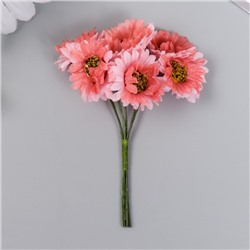 Цветы для декорирования "Хризантемы светло-розовые" 1 букет=6 цветов 10 см