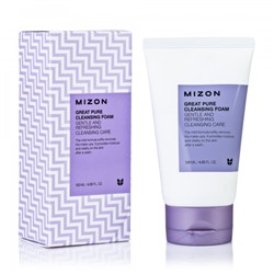 Mizon Great Pure Cleansing Foam Скрабирующая пенка для очищения кожи лица, 120 мл
