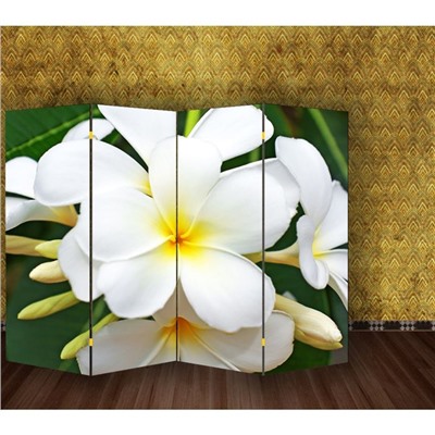 Ширма "Тропические цветы", 200 × 160 см