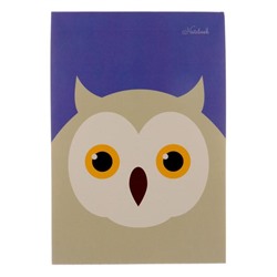 Блокнот А6, 40 листов на клею "Сова. Дизайн-1", обложка мелованный картон, блок офсет 70 г/м2