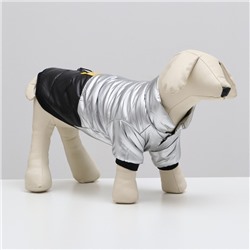 Куртка для собак "Космонавт", размер 10, чёрно-серебряная (ДС 29, ОШ 26, ОГ 36 см)