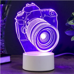 Светильник "Фотоаппарат" LED RGB от сети 9,5х12х17см