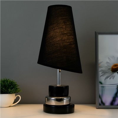 Настольная лампа 16591/1BK E14 40Вт черно-серебряный 18х18х41,5 см