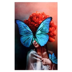Картина на подрамнике "Голубая бабочка" 70*110