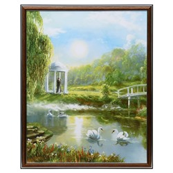 Картина "Белые лебеди" 40х50 (43х53) см