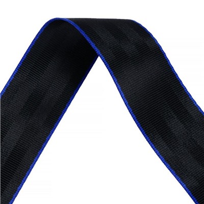Нейлоновая лента, ремень 4.8 см × 3 м, черный с синим кантом