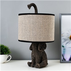 Настольная лампа "Слон" E27 40Вт кофе 20х20х37 см