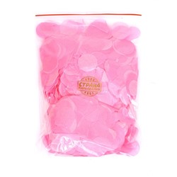 Наполнитель для шара, конфетти ярко-розовый 100 гр. 2,5 см