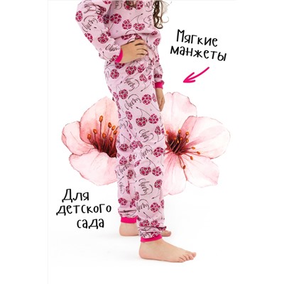 Пижама с брюками для девочки Вишенка