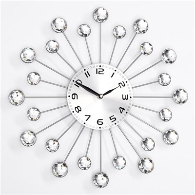 Часы настенные, серия: Ажур, "Лучики", плавный ход, d=13 см, 35 х 35 см