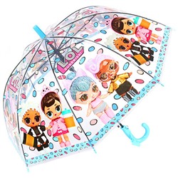Зонт-трость детский прозрачный Куколки