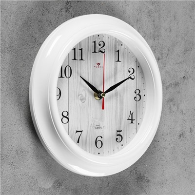 Часы настенные "Белое дерево", "Рубин", 21х21 см