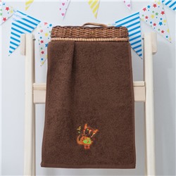 Махровое полотенце "Лисичка", размер 30х60 см, цвет коричневый