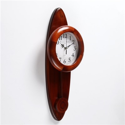 Настенные часы, серия: Маятник, "Баллада", 47.5 х 19 х 7 см