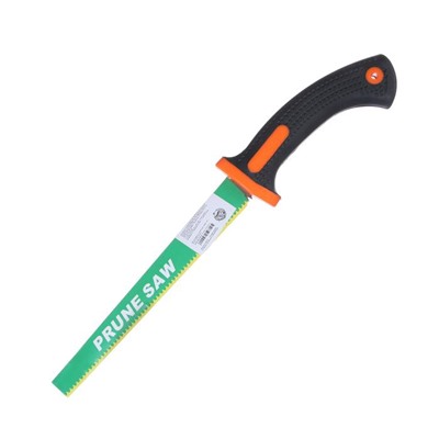 Ножовка садовая, 300 мм, пластиковая ручка, зелёная