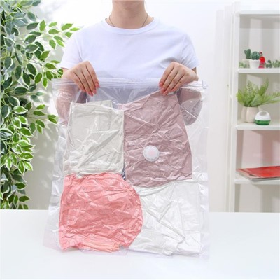 Вакуумный пакет для хранения одежды «Лаванда», 60×80 см, ароматизированный, прозрачный