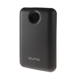 Внешний аккумулятор Qumo PowerAid 6600 (V2), 6600 мА-ч, 2 USB 1A+2A, вход до 1.5A, черный