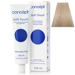 Крем-краска для волос без аммиака 10.71 блондин ультра светлый бежево-пепельный Soft Touch Concept 100 мл